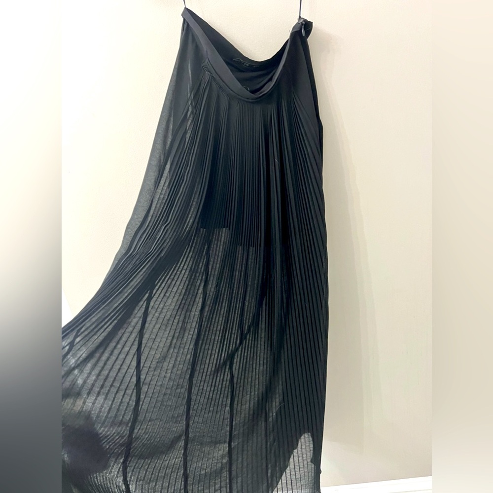 Zara pleated maxi skirt